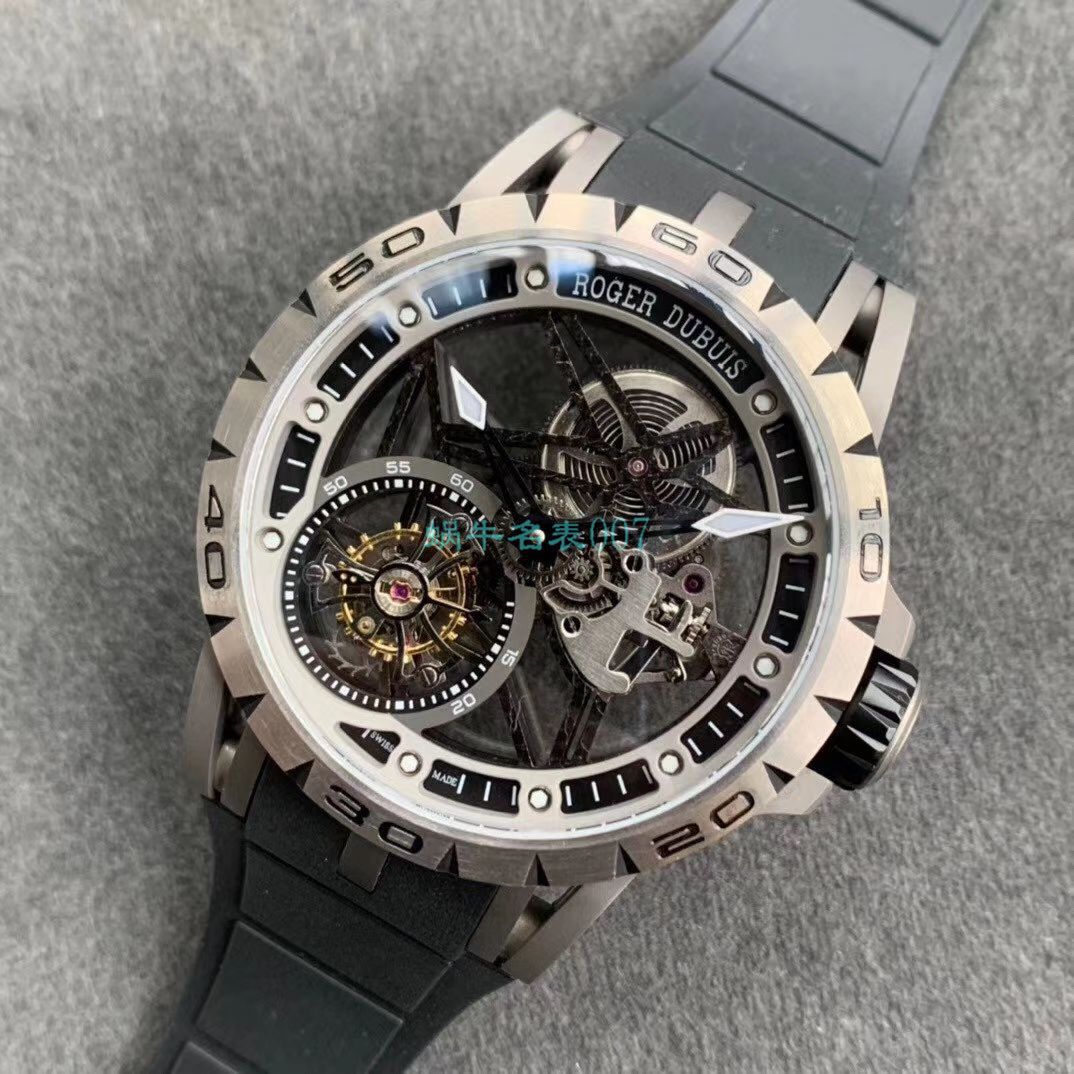 BBR Factory  top 复刻高仿 Tourbillon Roger DubuisEXCALIBUR（王者系列）系列RDDBEX0479蓝色 watchband   wrist watch  / LJ066