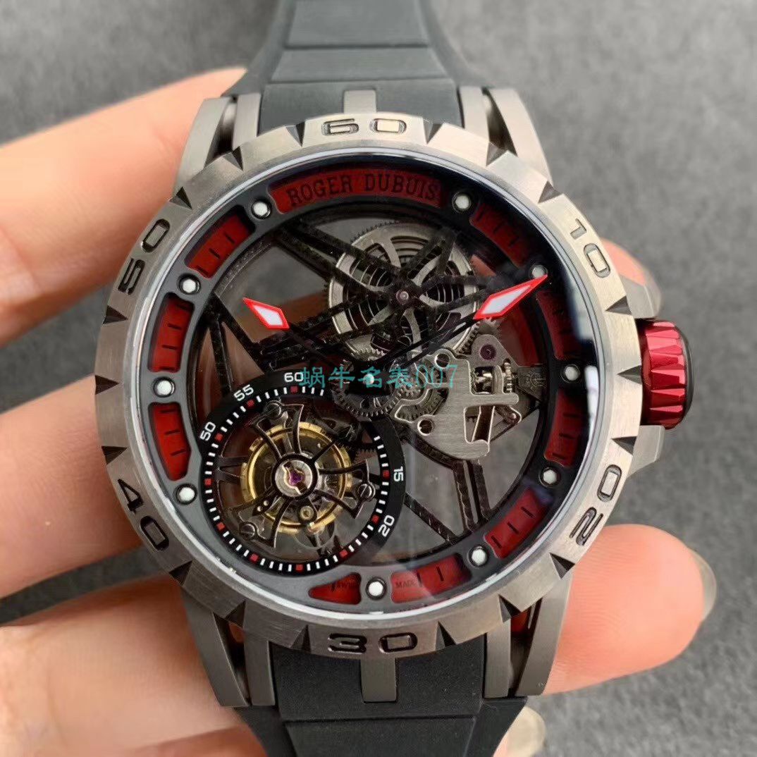 BBR Factory  top 复刻高仿 Tourbillon Roger DubuisEXCALIBUR（王者系列）系列RDDBEX0479蓝色 watchband   wrist watch  / LJ066