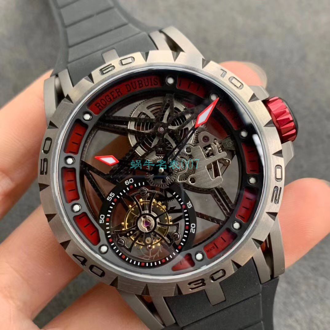 BBR Factory  top 复刻高仿 Tourbillon Roger DubuisEXCALIBUR（王者系列）系列RDDBEX0479蓝色 watchband   wrist watch  / LJ066