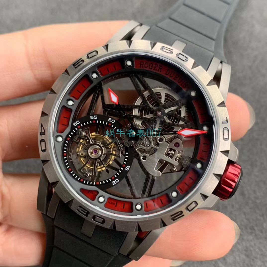BBR Factory  top 复刻高仿 Tourbillon Roger DubuisEXCALIBUR（王者系列）系列RDDBEX0479蓝色 watchband   wrist watch  / LJ066
