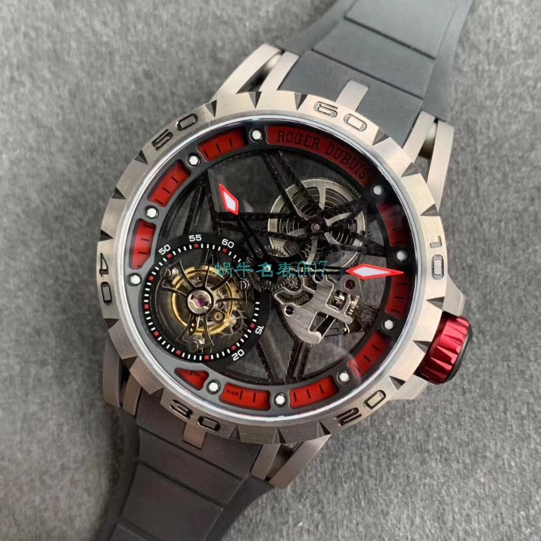 BBR Factory  top 复刻高仿 Tourbillon Roger DubuisEXCALIBUR（王者系列）系列RDDBEX0479蓝色 watchband   wrist watch  / LJ066
