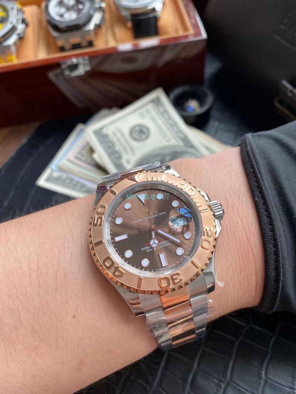 AR Factory  top 复刻高仿玫瑰金 Rolex  Yacht-Master 系列m126621-0001 wrist watch  / R608