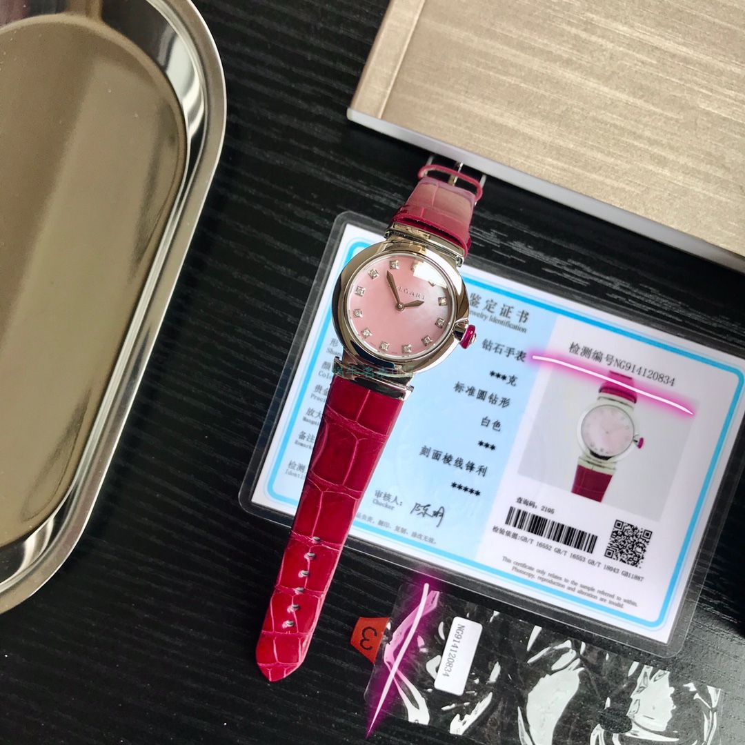 渠道原单真钻女表 BVLGARI LVCEA系列102608 LU28C2SL/12 wrist watch  / BG037