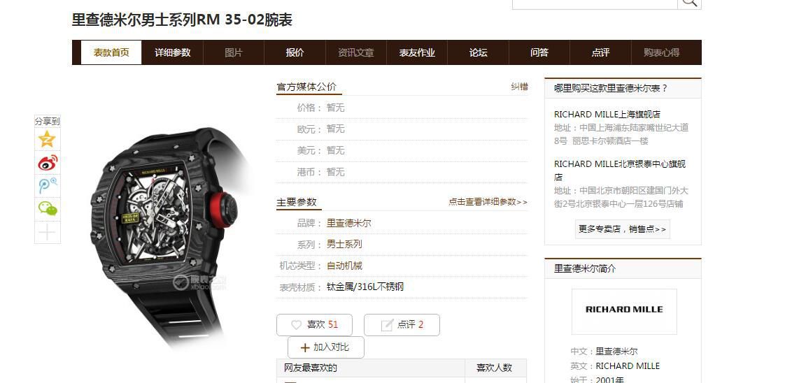 ZF Factory 官方复刻手表 Richard Miller （Richard Mille）RM 35-02 wrist watch  / ZFRM35-02