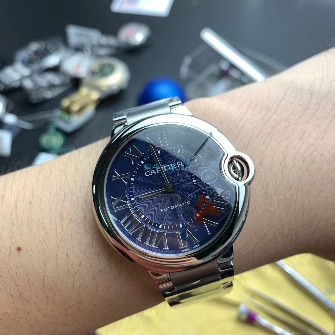  Video analysis  Cartier  蓝气球系列WSBB0025 wrist watch 男款42MM钢带款【HBBV6一比一复刻高仿～蓝气球42mm新款蓝面】 / K169MM