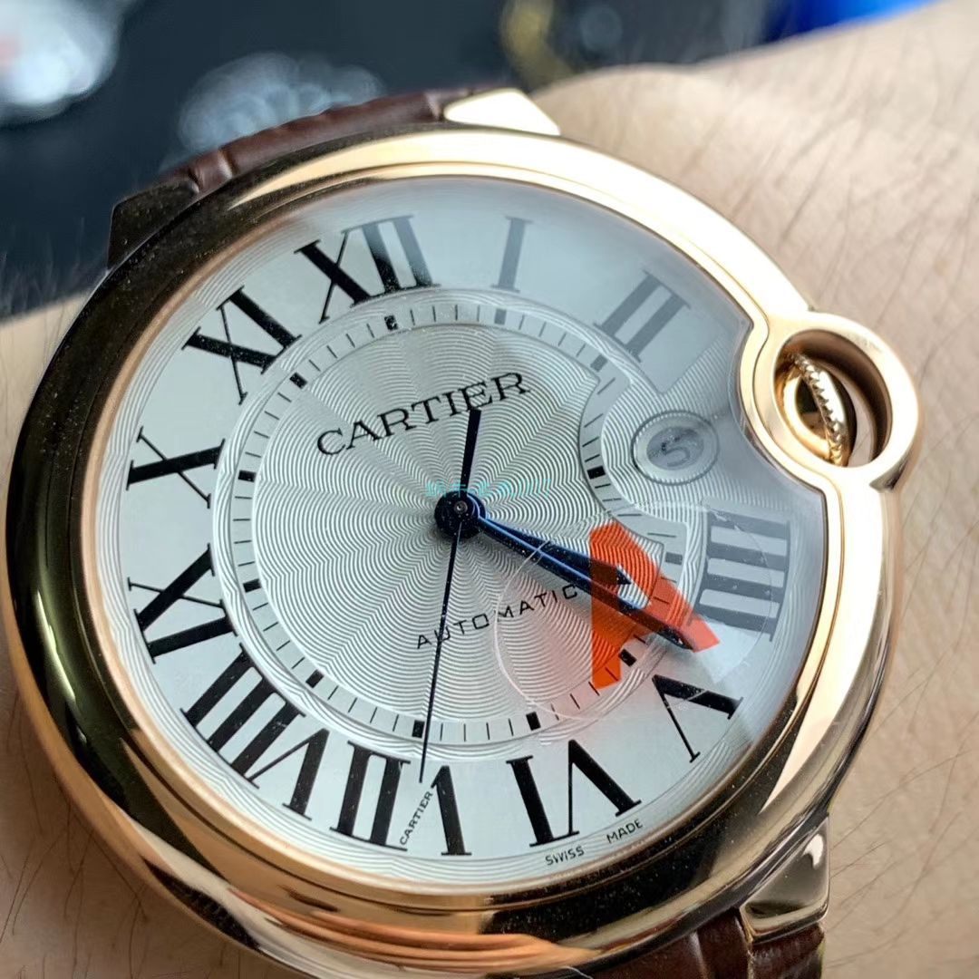 【独家视频测评V6 Factory 一比一超A高仿手表】 Cartier  大号蓝气球42毫米W6900651玫瑰金 wrist watch  / K043
