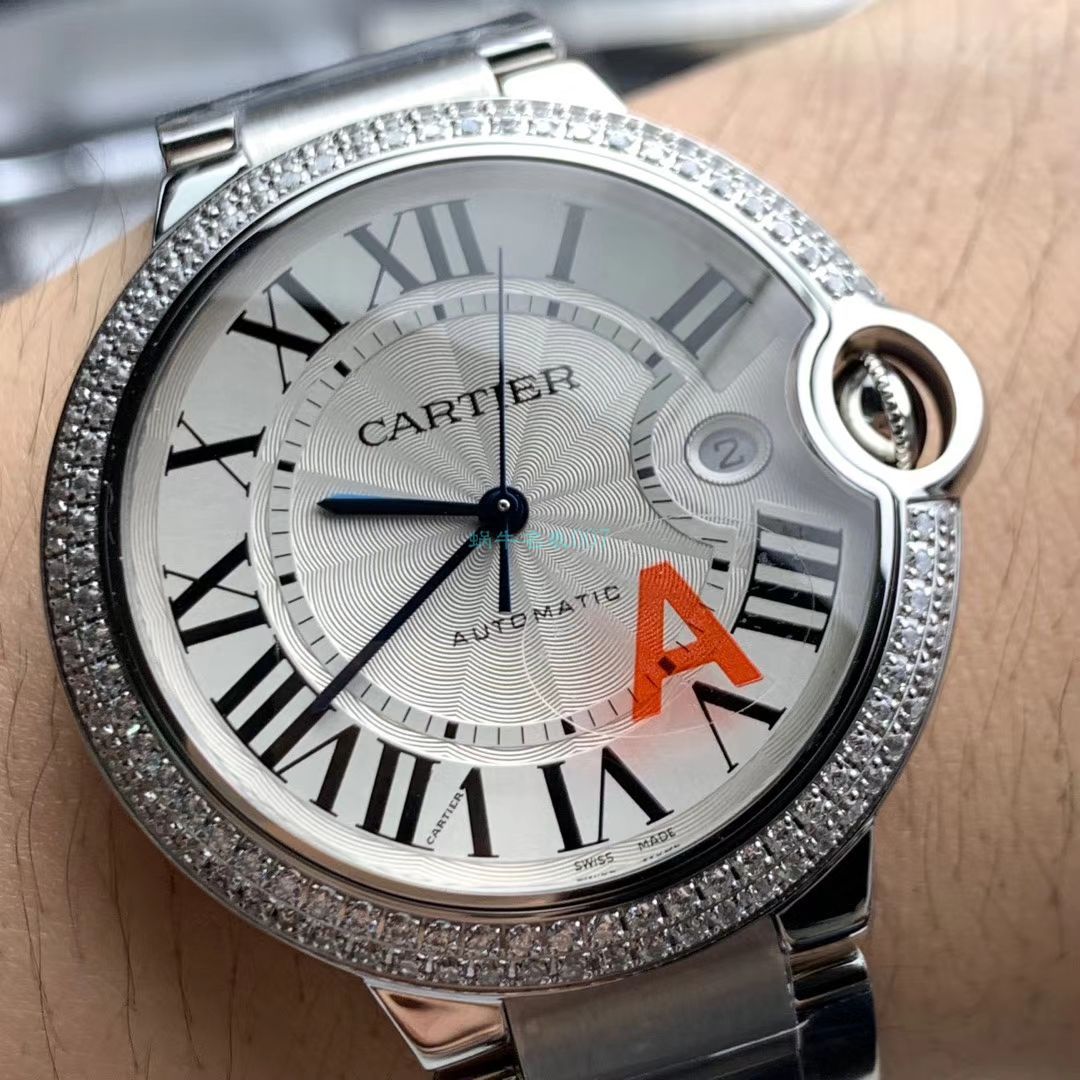 【HBBV6 Factory 一比一超A高仿手表】 Cartier  蓝气球系列WE9009Z3男装42毫米镶钻 wrist watch  / K120