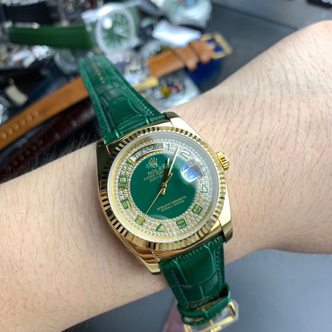  Rolex  Day-Date 型系列118138绿盘 wrist watch  / R609