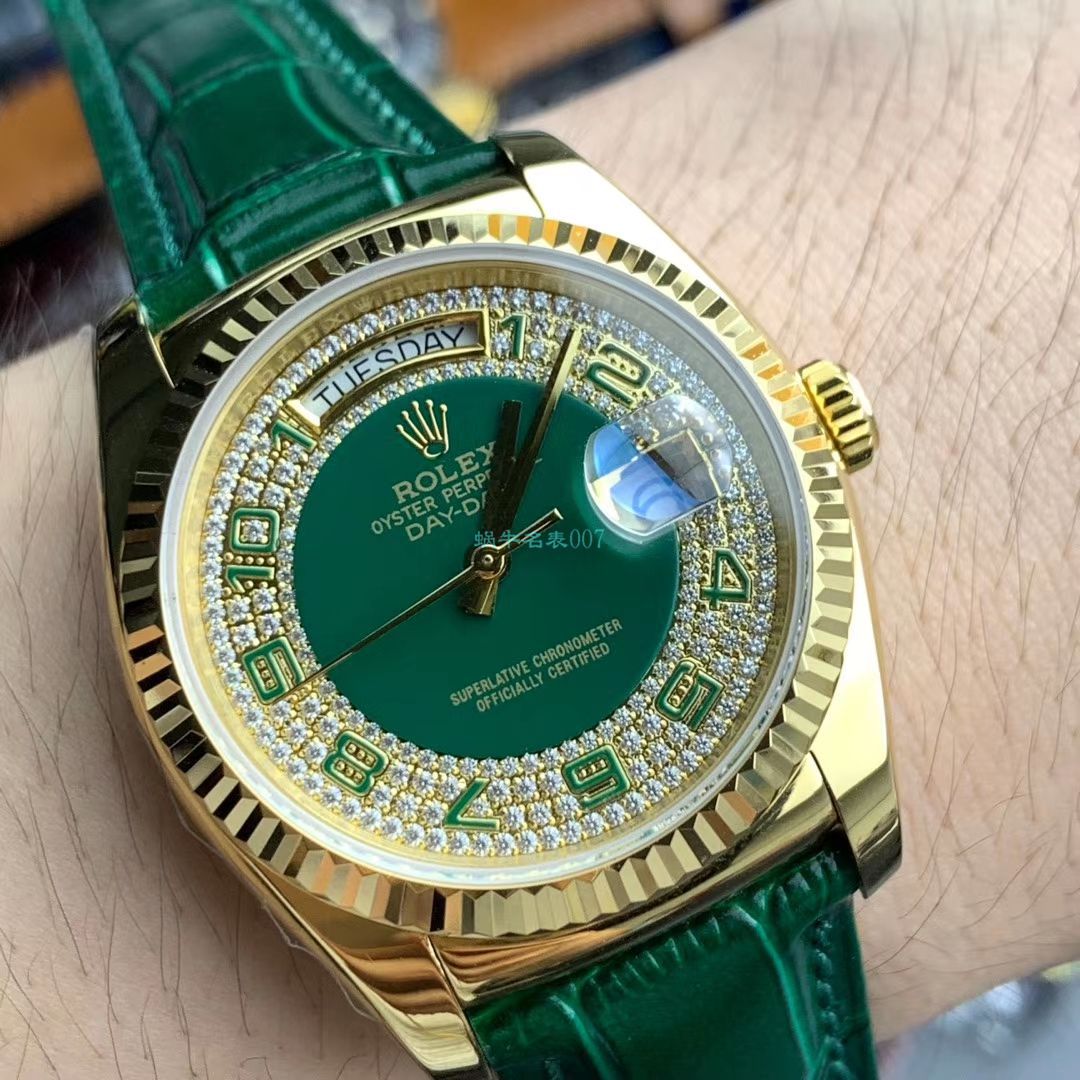 Rolex  Day-Date 型系列118138绿盘 wrist watch  / R609
