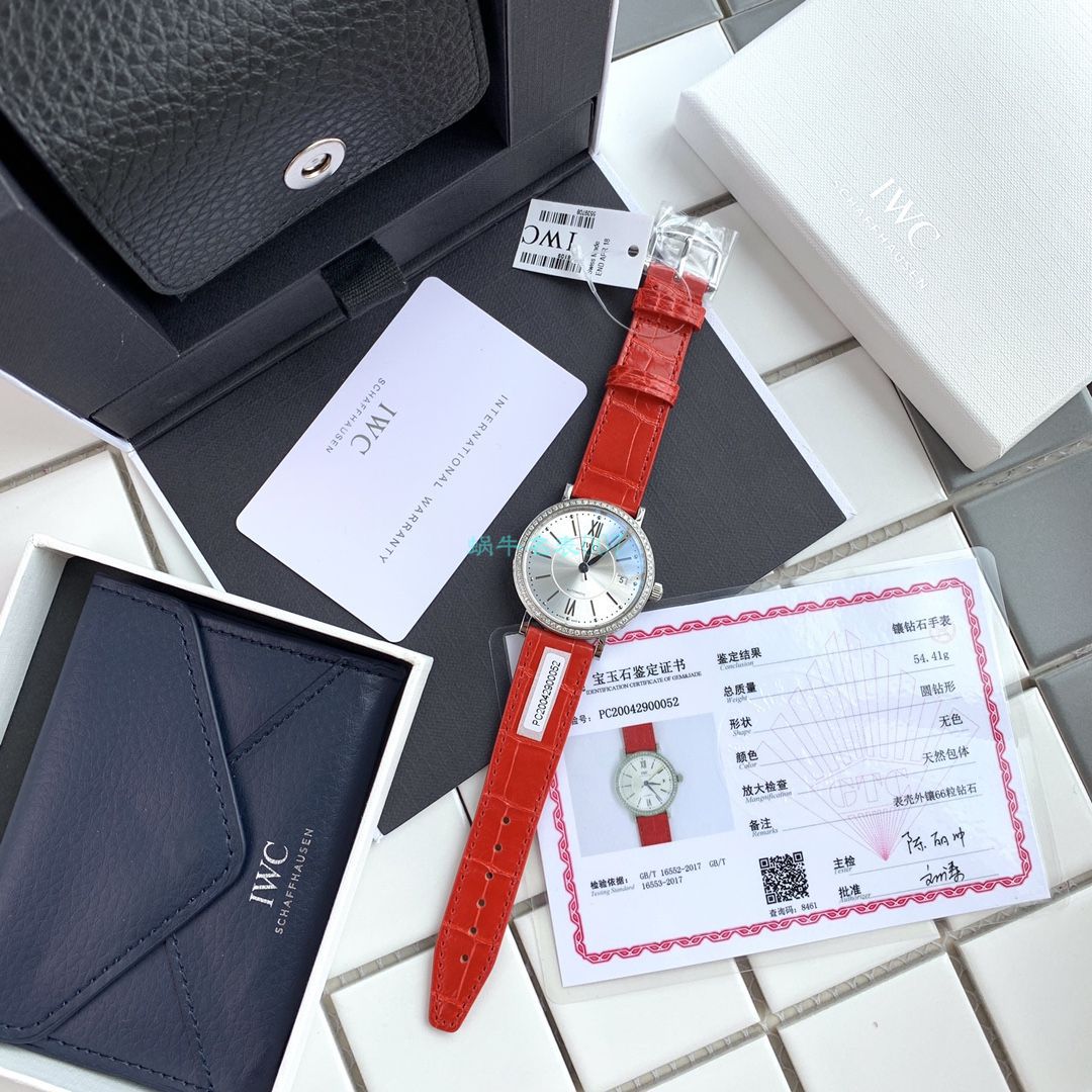 原单真钻IWC女表 IWC 柏涛菲诺系列IW458109 wrist watch  / WG527