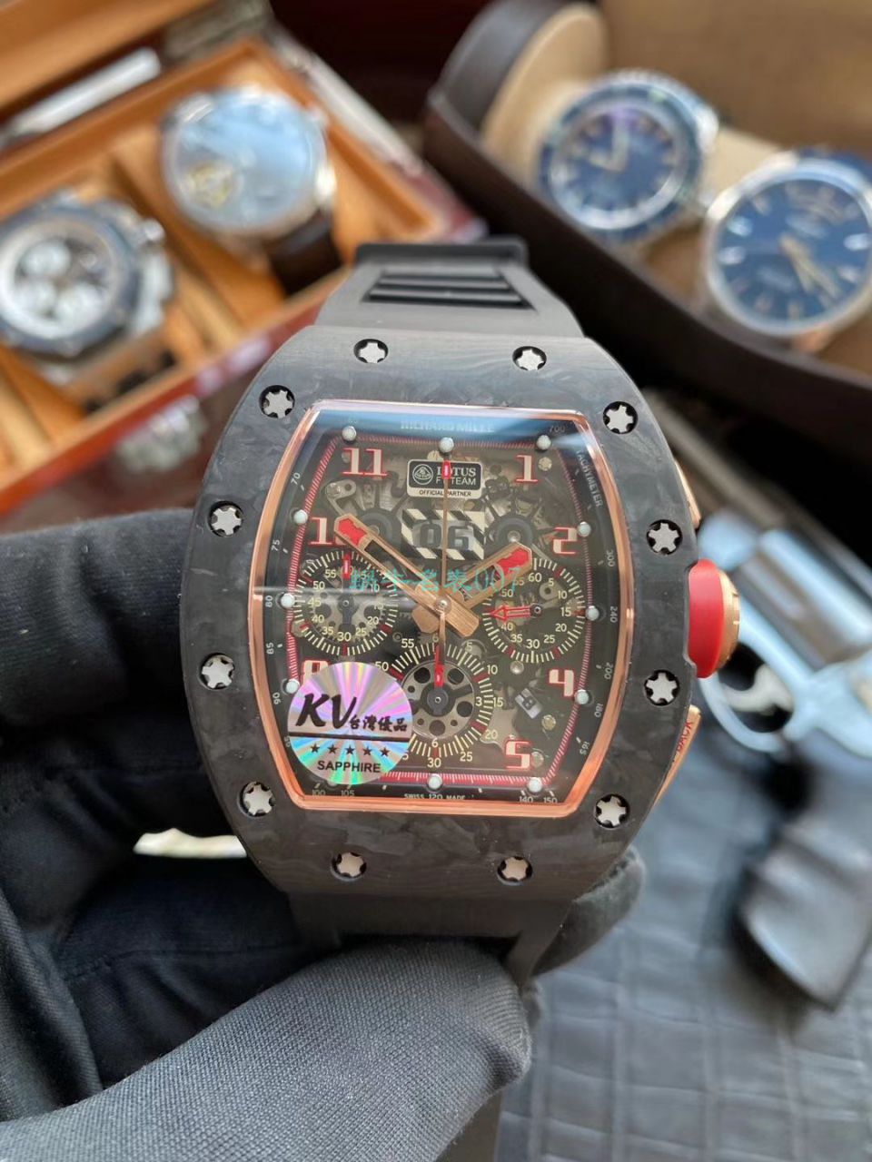 KV台湾 Factory V2升级版锻造 carbon fiber  RICHARD MILLE 复刻高仿手表男士系列RM 011 wrist watch  / KVRM011V2C