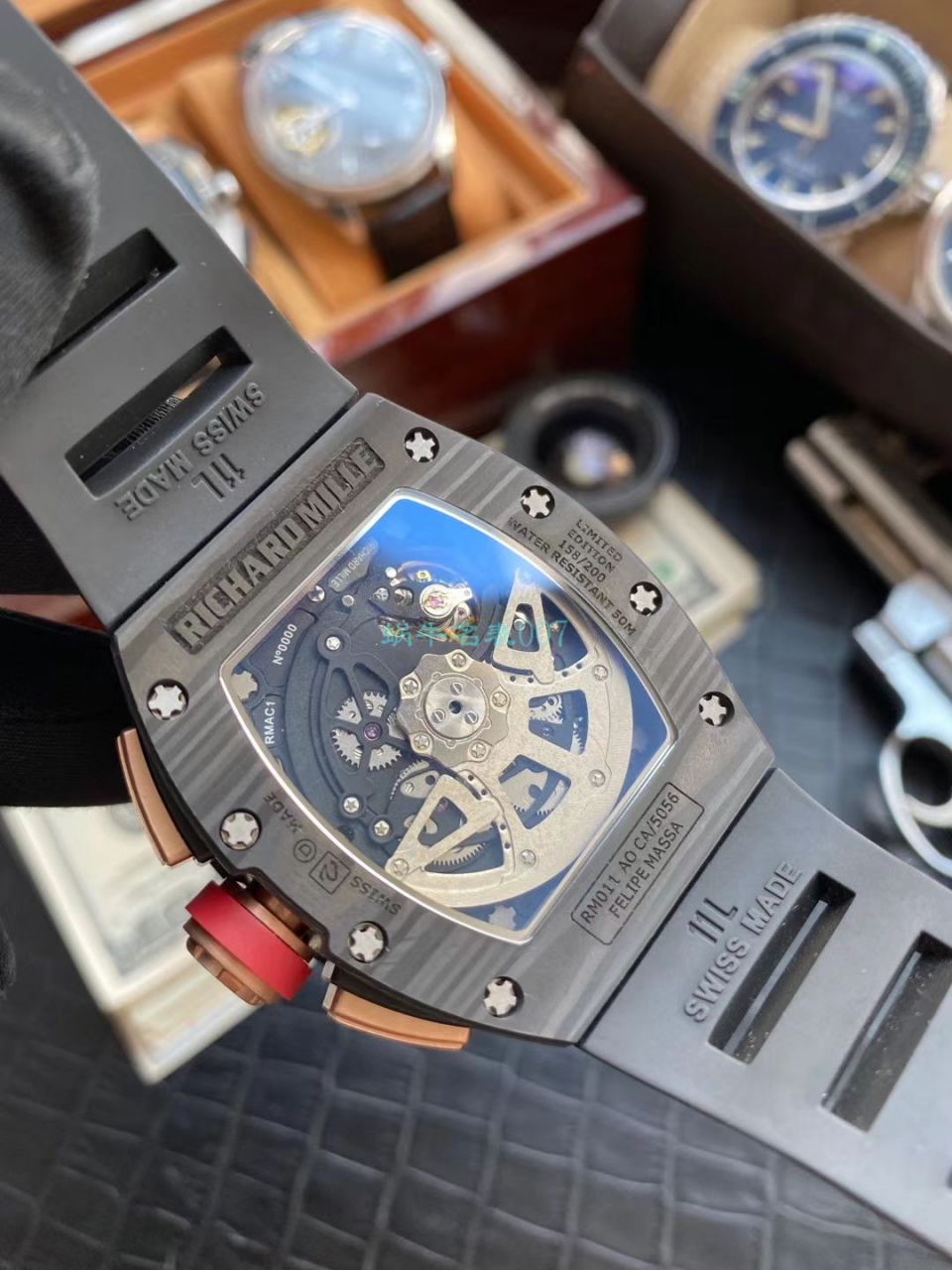 KV台湾 Factory V2升级版锻造 carbon fiber  RICHARD MILLE 复刻高仿手表男士系列RM 011 wrist watch  / KVRM011V2C
