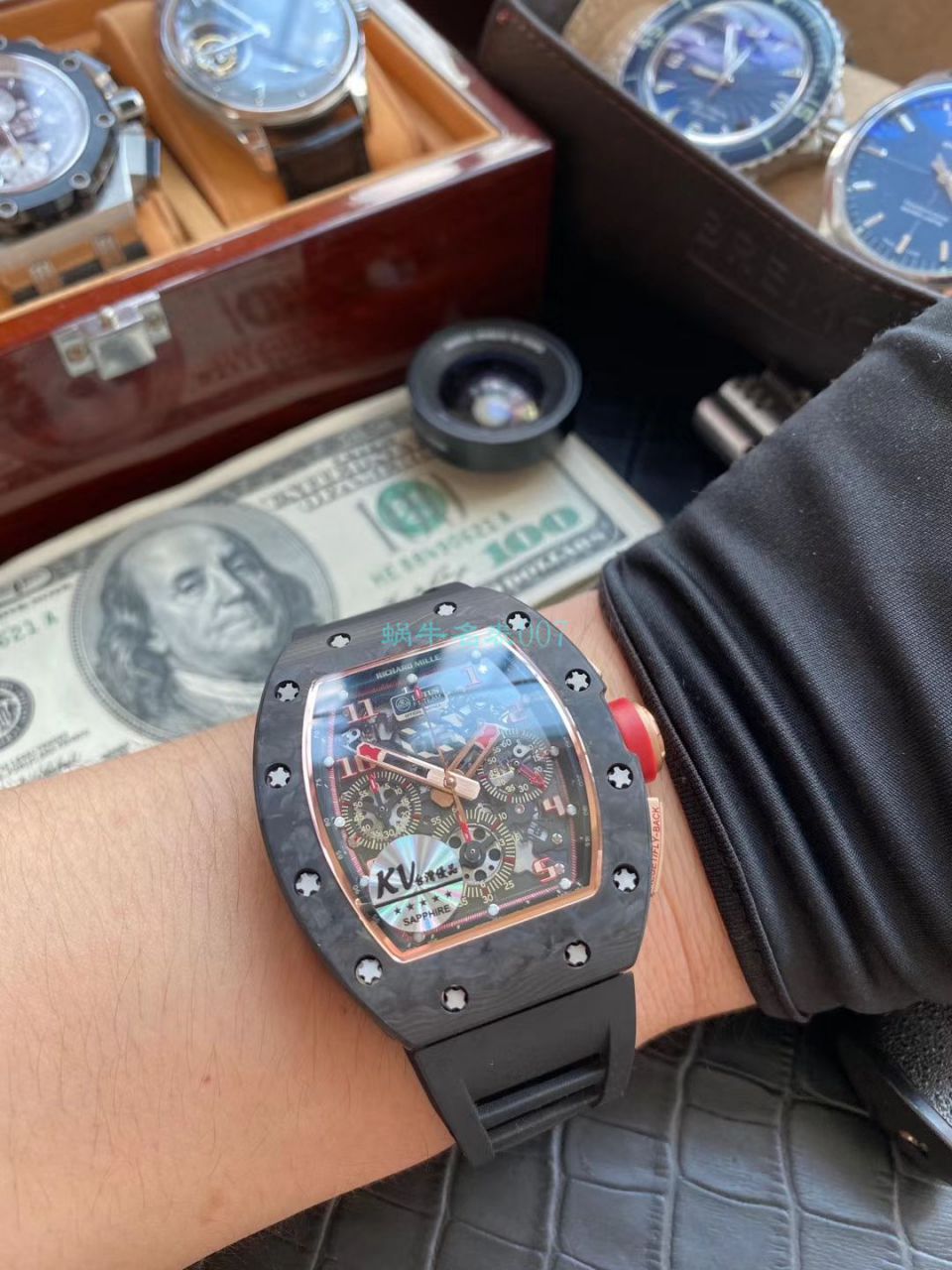KV台湾 Factory V2升级版锻造 carbon fiber  RICHARD MILLE 复刻高仿手表男士系列RM 011 wrist watch  / KVRM011V2C