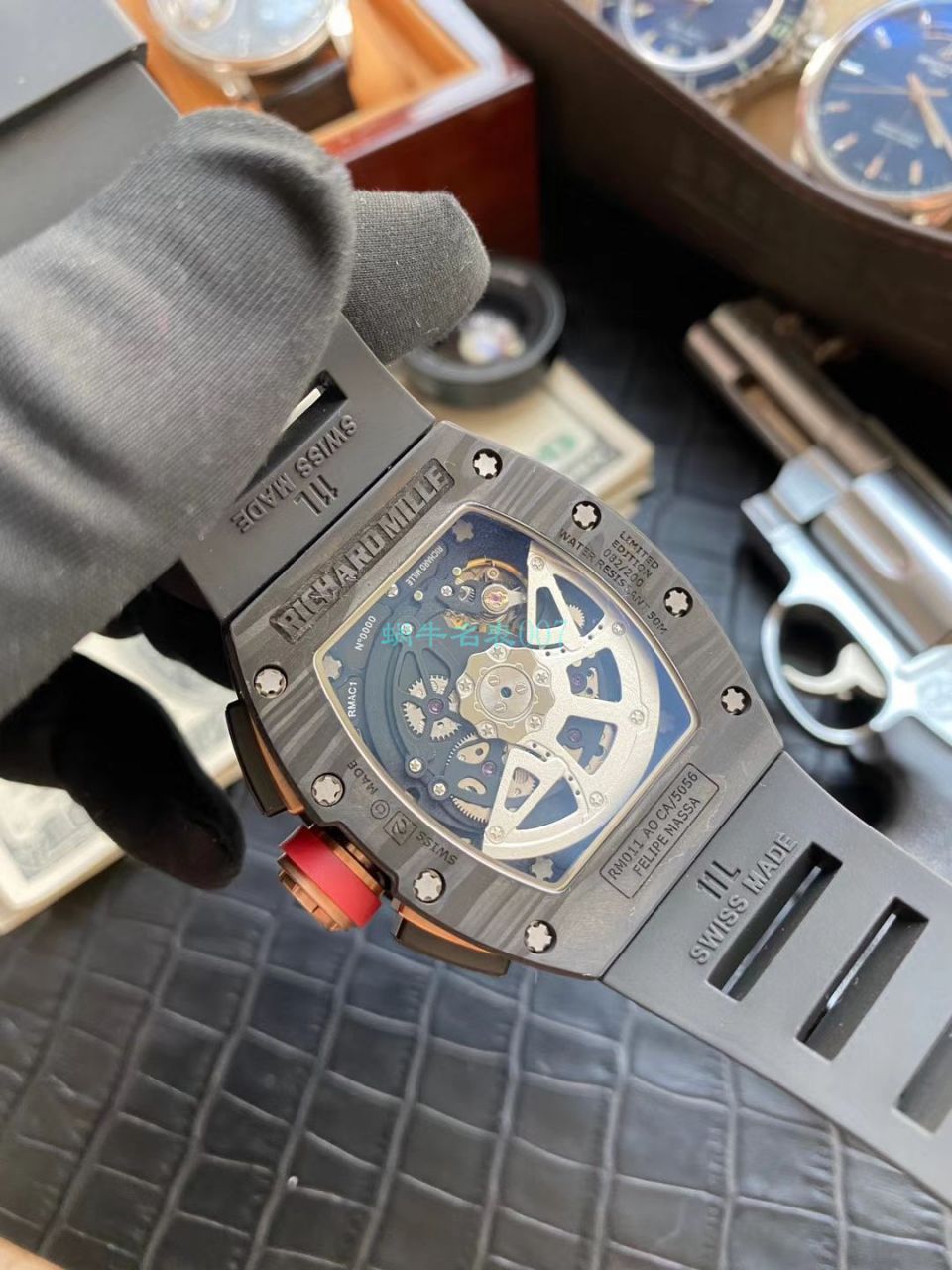 KV台湾 Factory V2升级版锻造 carbon fiber  RICHARD MILLE 复刻高仿手表男士系列RM 011 wrist watch  / KVRM011V2C