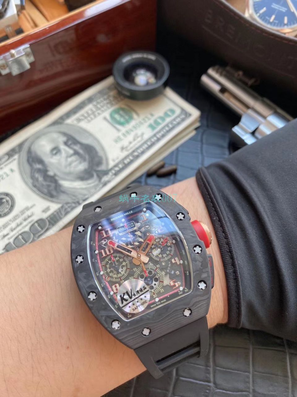 KV台湾 Factory V2升级版锻造 carbon fiber  RICHARD MILLE 复刻高仿手表男士系列RM 011 wrist watch  / KVRM011V2C