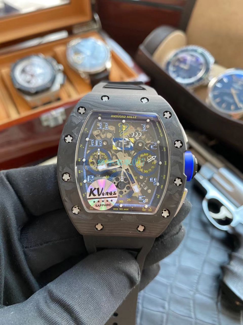 KV台湾 Factory V2升级版锻造 carbon fiber  RICHARD MILLE 复刻高仿手表男士系列RM 011 wrist watch  / KVRM011V2C