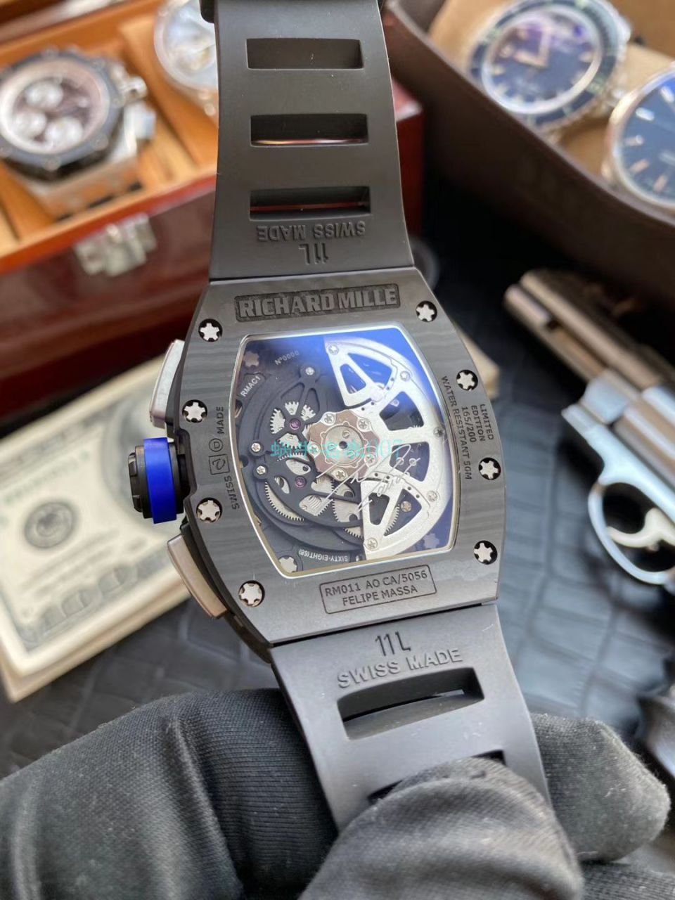 KV台湾 Factory V2升级版锻造 carbon fiber  RICHARD MILLE 复刻高仿手表男士系列RM 011 wrist watch  / KVRM011V2C