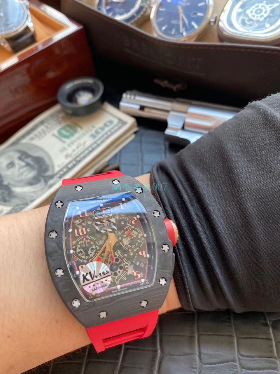 KV台湾 Factory V2升级版锻造 carbon fiber  RICHARD MILLE 复刻高仿手表男士系列RM 011 wrist watch  / KVRM011V2C