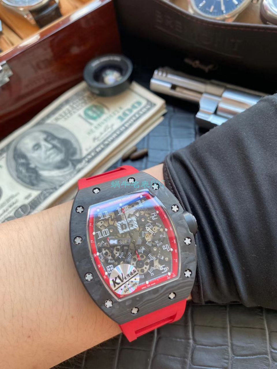 KV台湾 Factory V2升级版锻造 carbon fiber  RICHARD MILLE 复刻高仿手表男士系列RM 011 wrist watch  / KVRM011V2C
