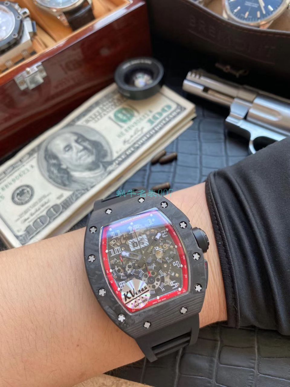 KV台湾 Factory V2升级版锻造 carbon fiber  RICHARD MILLE 复刻高仿手表男士系列RM 011 wrist watch  / KVRM011V2C