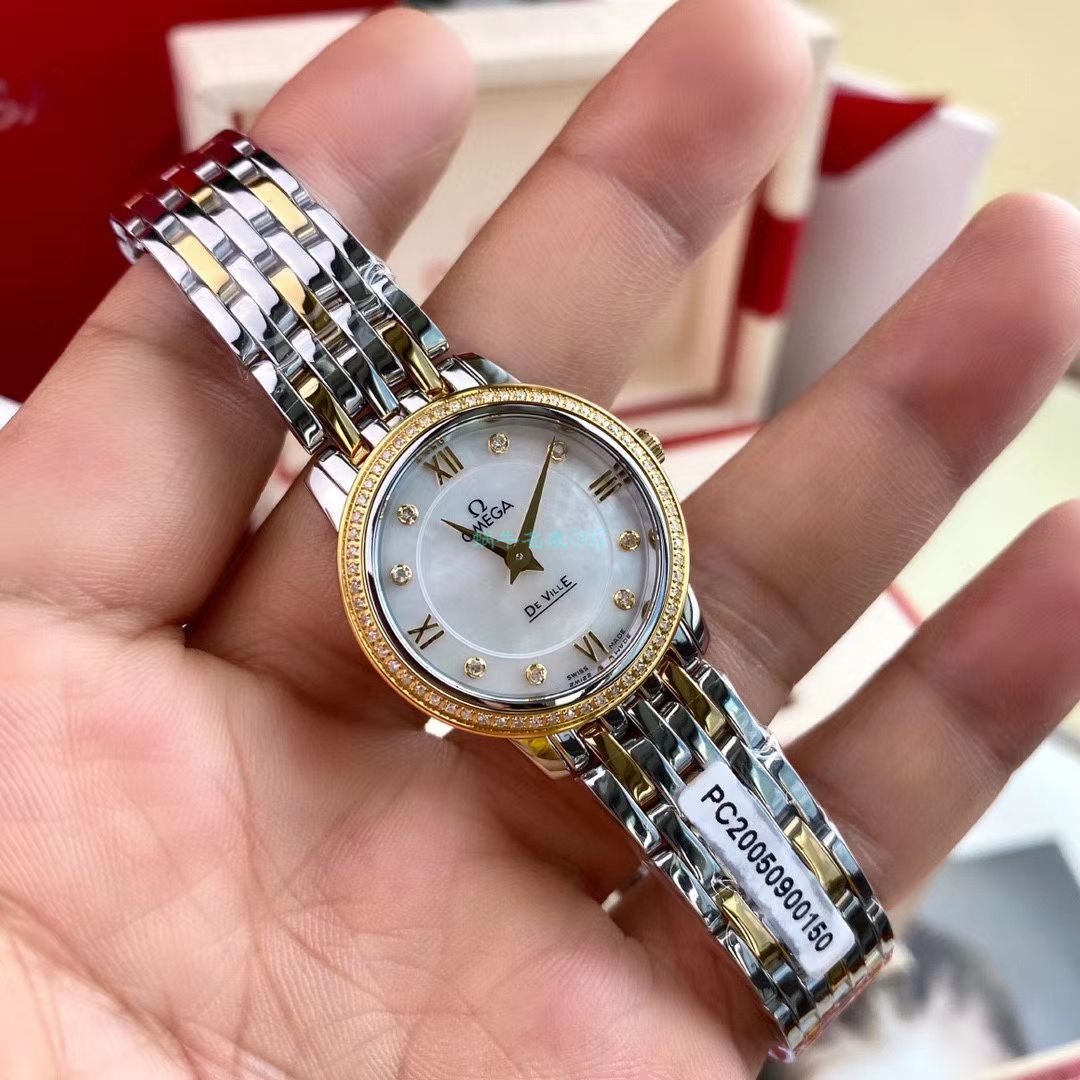 渠道原单真钻OMEGA碟飞女表424.25.27.60.52.001 wrist watch (蝶舞) / M701