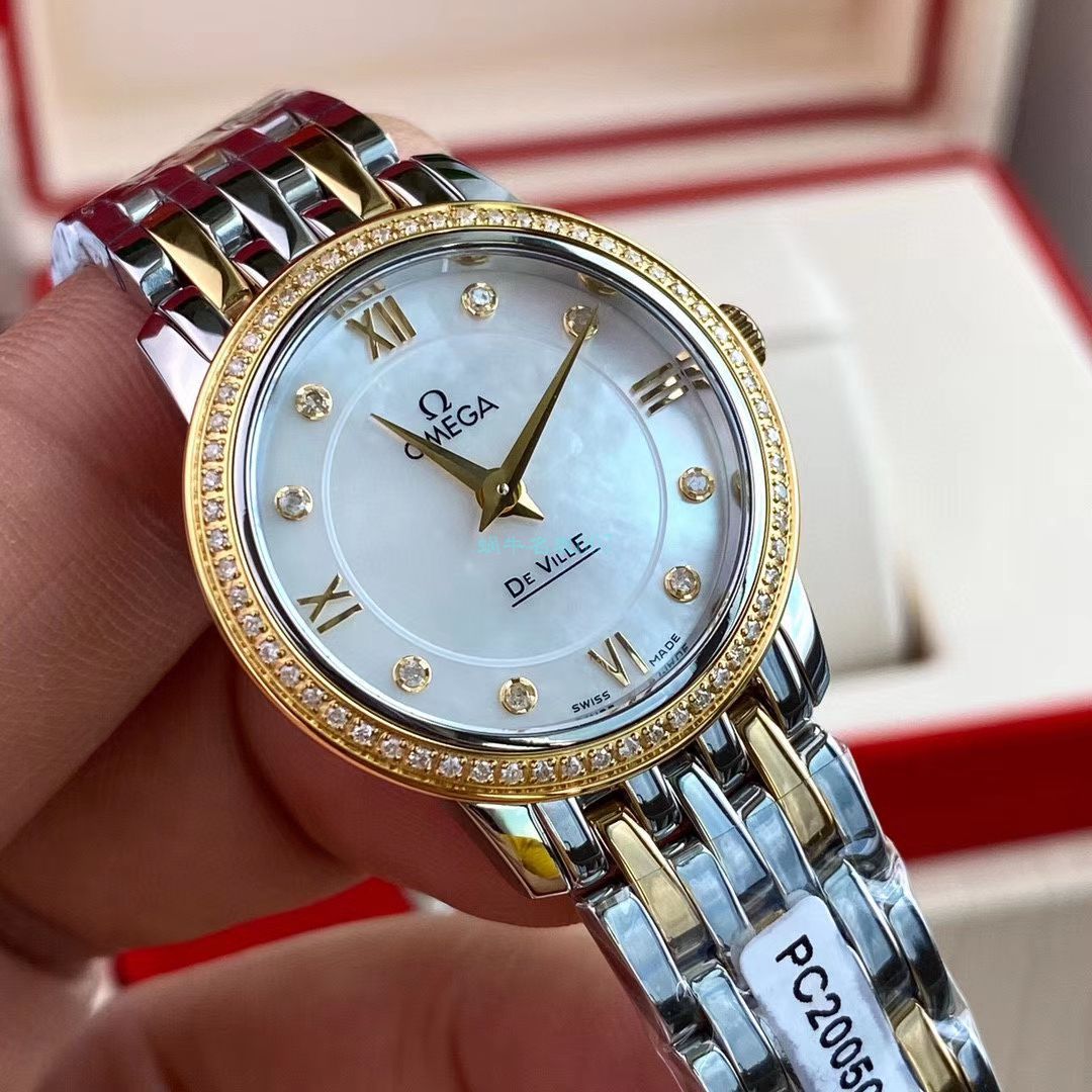 渠道原单真钻OMEGA碟飞女表424.25.27.60.52.001 wrist watch (蝶舞) / M701