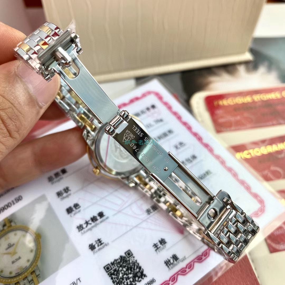 渠道原单真钻OMEGA碟飞女表424.25.27.60.52.001 wrist watch (蝶舞) / M701
