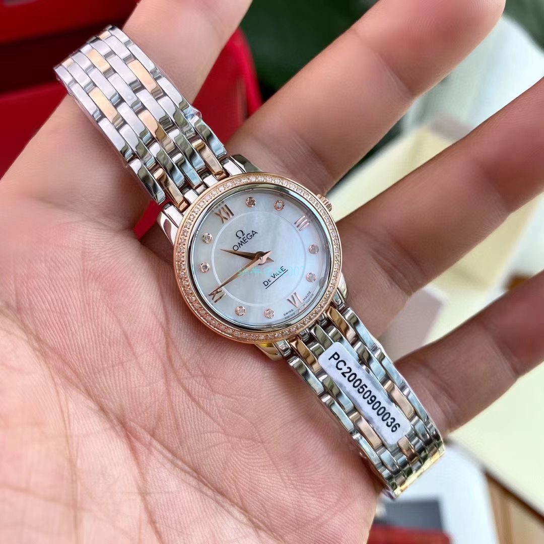渠道原单真钻OMEGA碟飞女表424.25.27.60.52.001 wrist watch (蝶舞) / M701