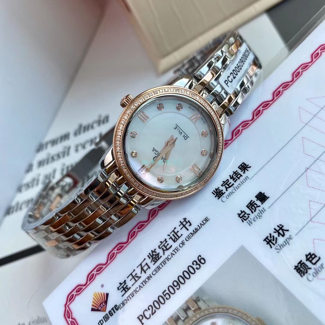 渠道原单真钻OMEGA碟飞女表424.25.27.60.52.001 wrist watch (蝶舞) / M701