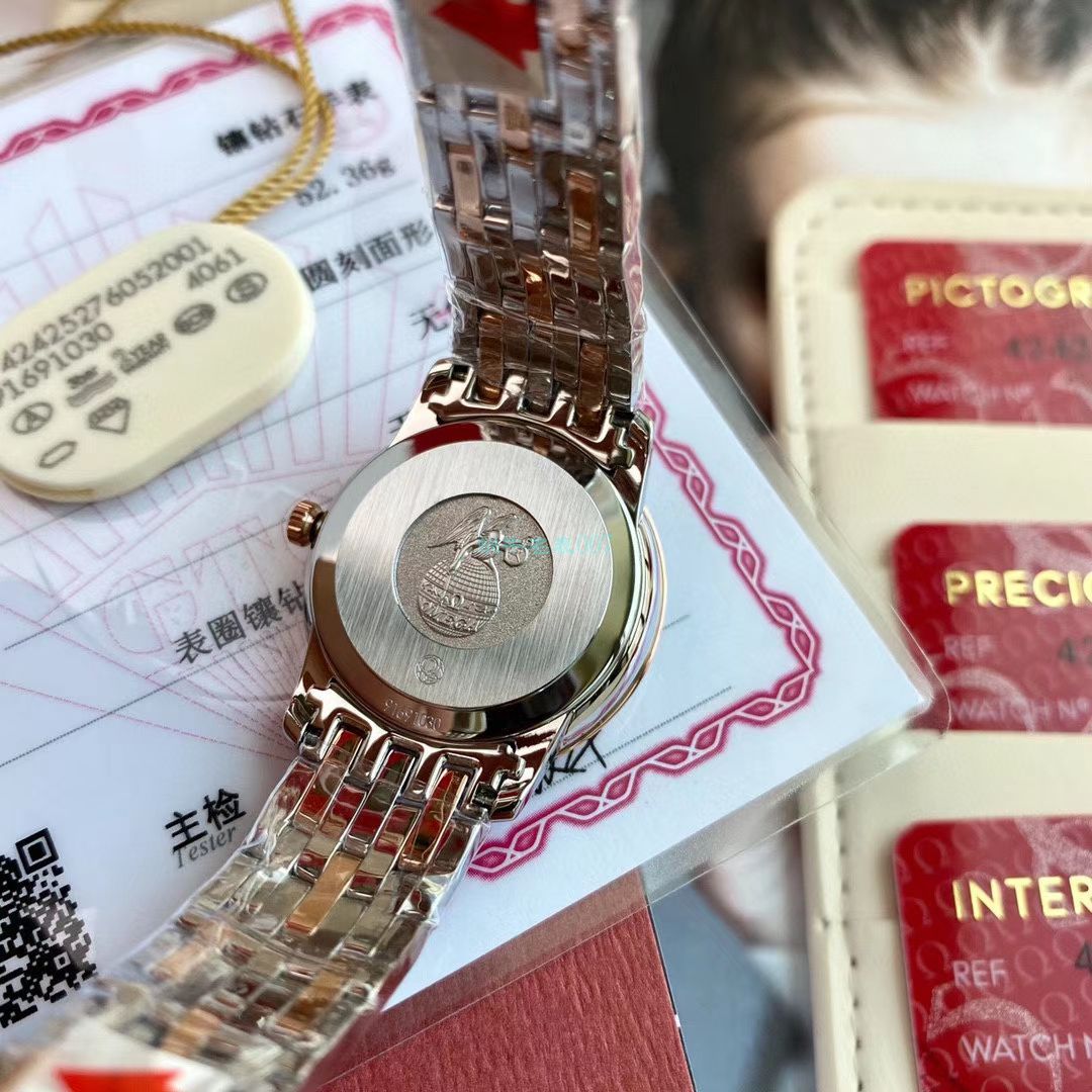渠道原单真钻OMEGA碟飞女表424.25.27.60.52.001 wrist watch (蝶舞) / M701