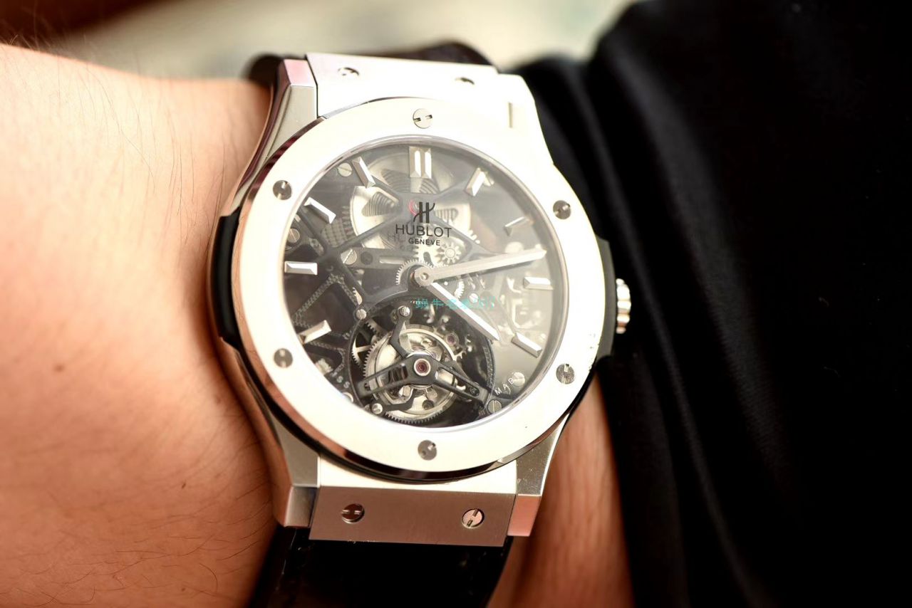 JB Factory 官网复刻高仿手表 hublot 经典融合 Tourbillon 505 OX 0180 LR 0904 wrist watch  / YB092