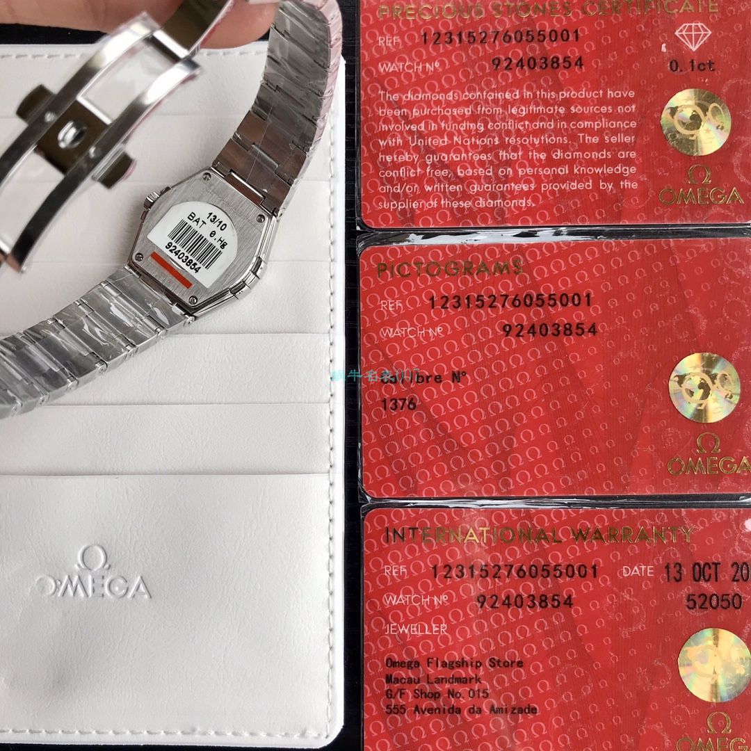 原单真钻女表OMEGA Constellation 系列123.15.27.60.55.001 wrist watch  / M702