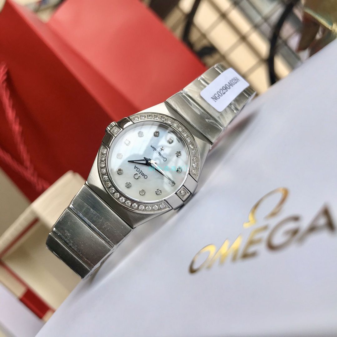 原单真钻女表OMEGA Constellation 系列123.15.27.60.55.001 wrist watch  / M702