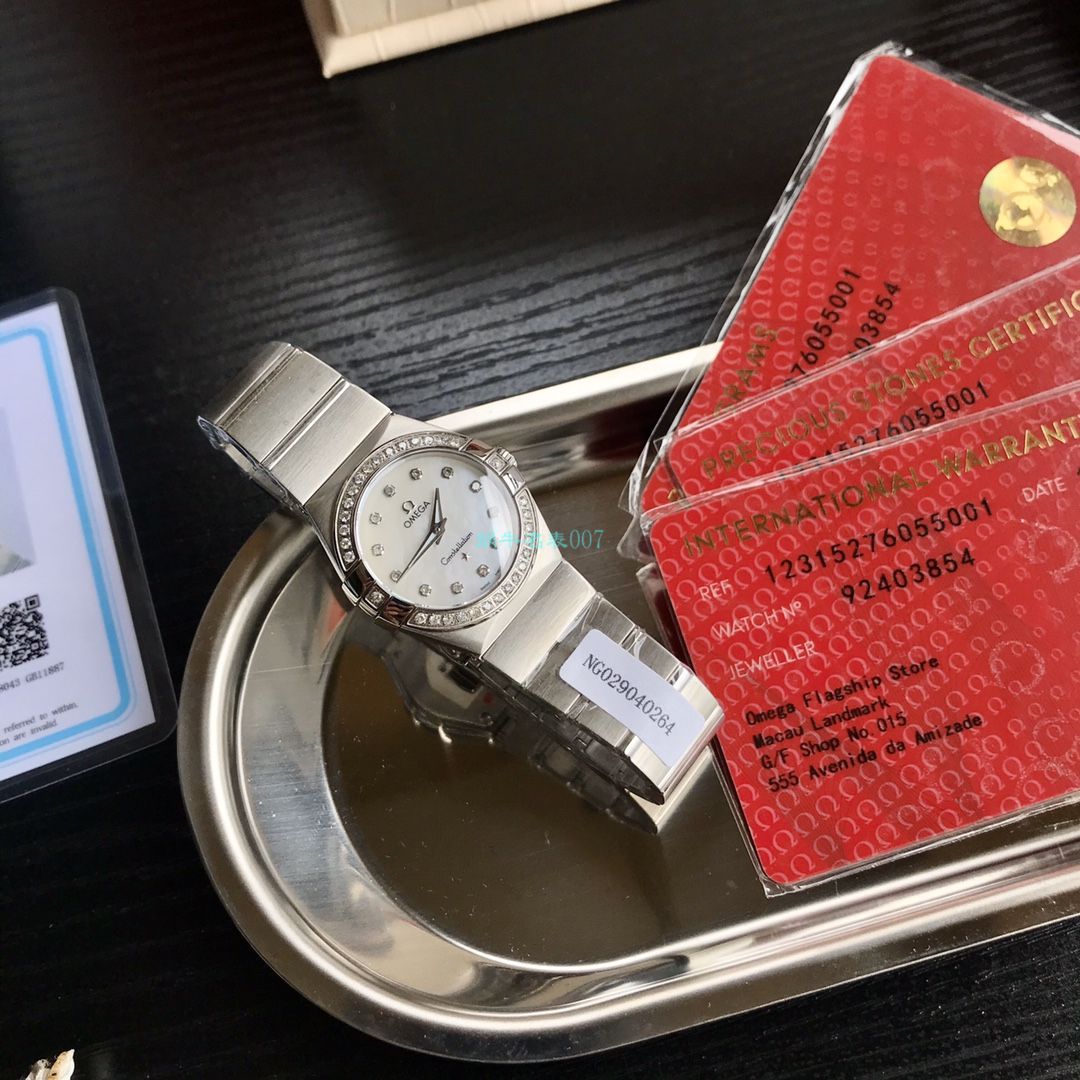 原单真钻女表OMEGA Constellation 系列123.15.27.60.55.001 wrist watch  / M702