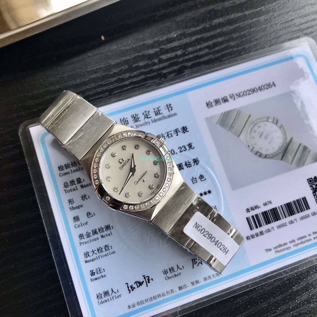 原单真钻女表OMEGA Constellation 系列123.15.27.60.55.001 wrist watch  / M702