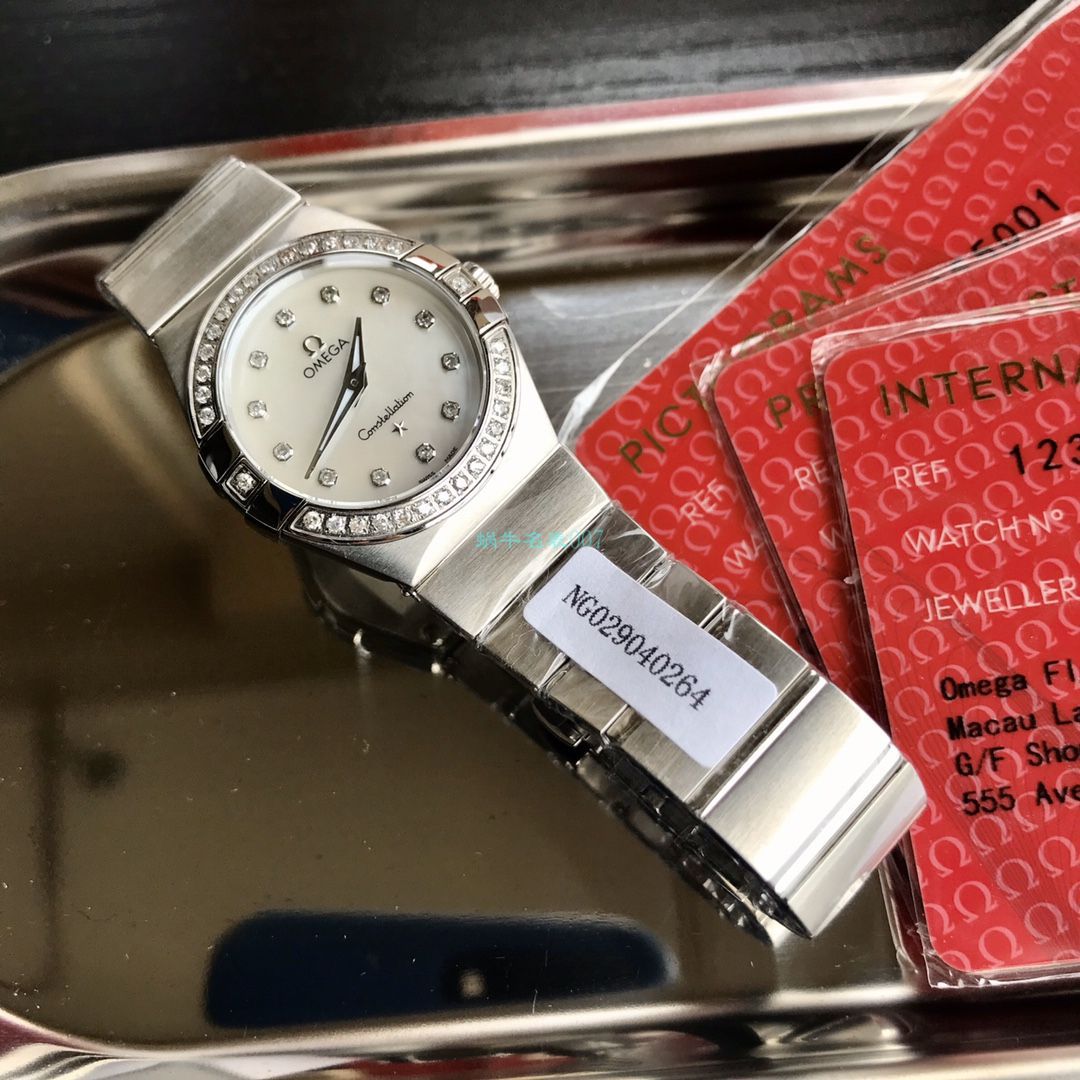 原单真钻女表OMEGA Constellation 系列123.15.27.60.55.001 wrist watch  / M702