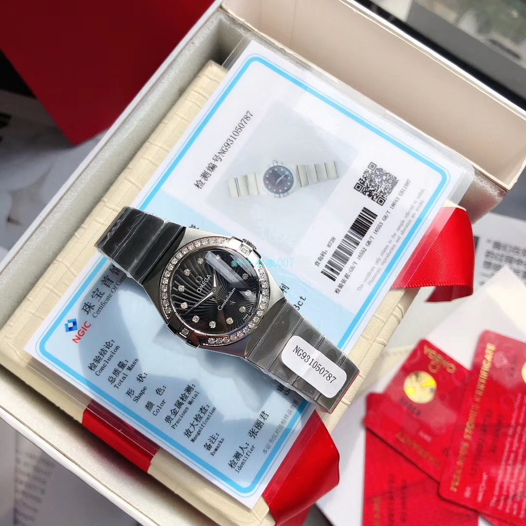原单真钻女表OMEGA Constellation 系列123.15.27.60.51.002 wrist watch  / M703