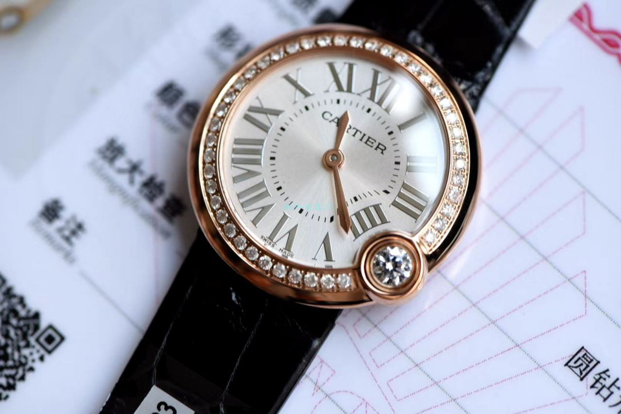 高端 copy customized 真钻女表 Cartier  复刻高仿BALLON BLANC DE  Cartier 系列WJBL0005 wrist watch  / K282