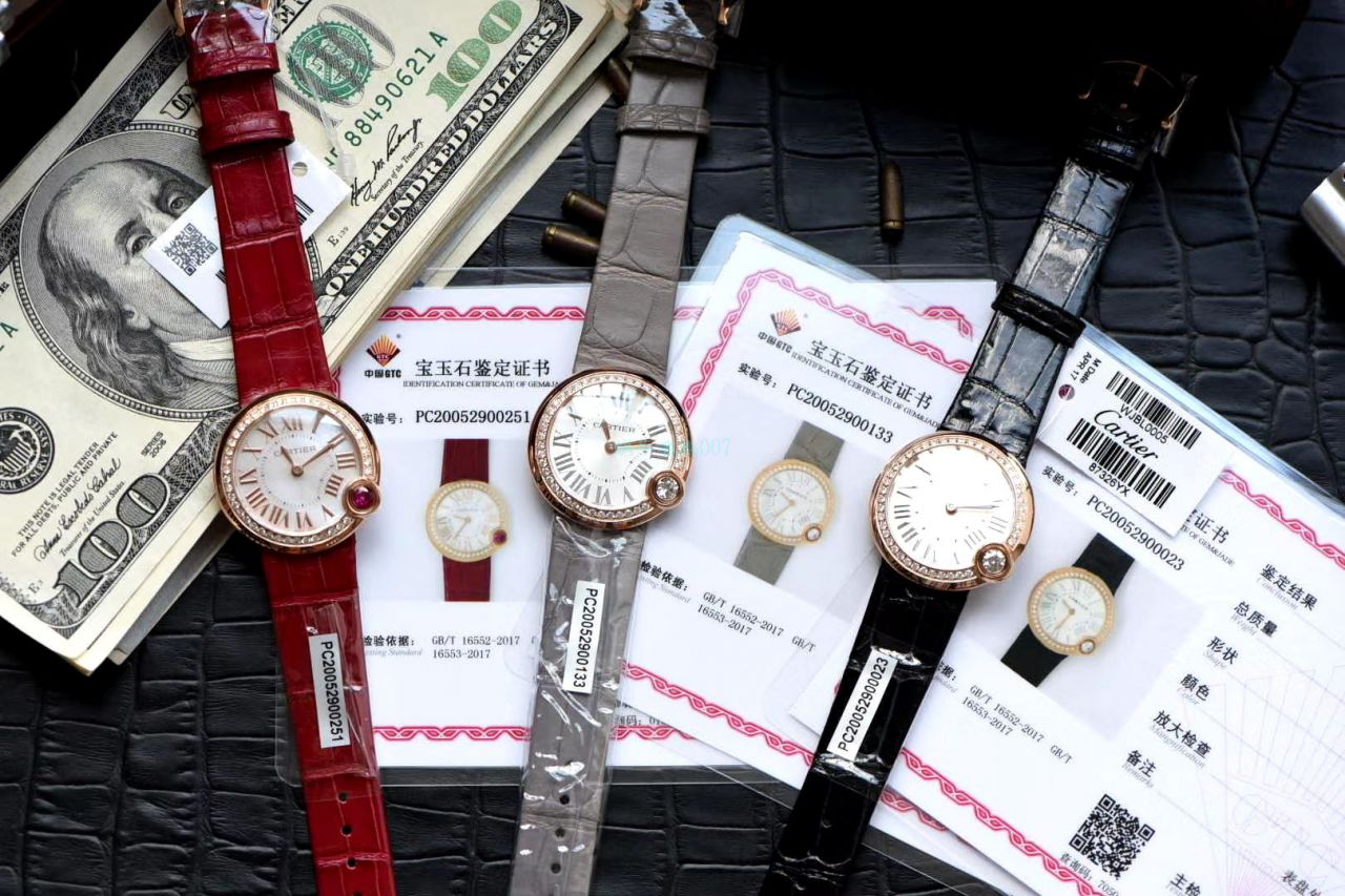 高端 copy customized 真钻女表 Cartier  蓝气球系列Ballon Blanc de  Cartier  wrist watch  wrist watch (新春特别款) / K283