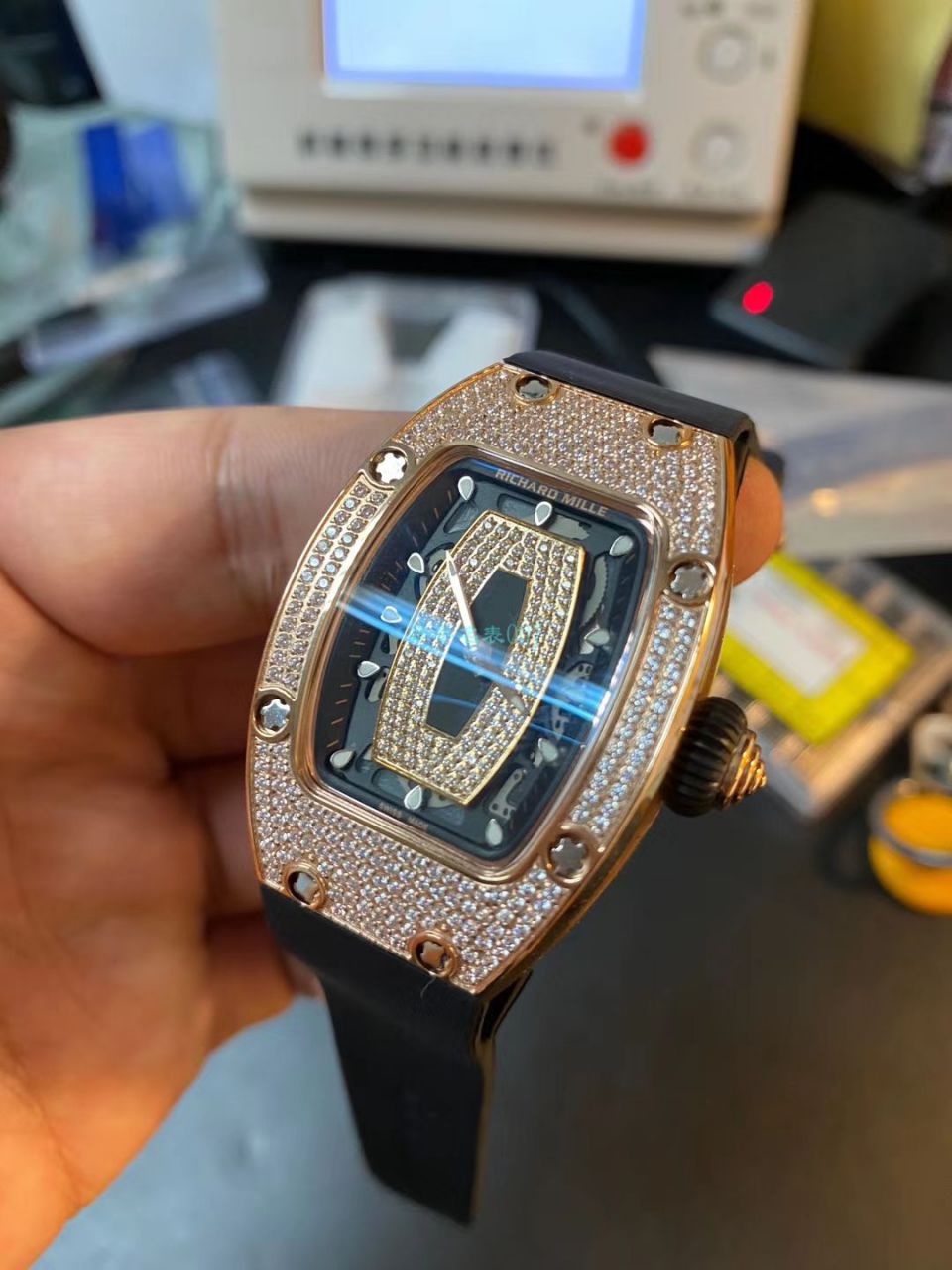 RICHARD MILLE高仿手表 RICHARD MILLE 女士系列RM07-01镶钻 wrist watch  / RM007T
