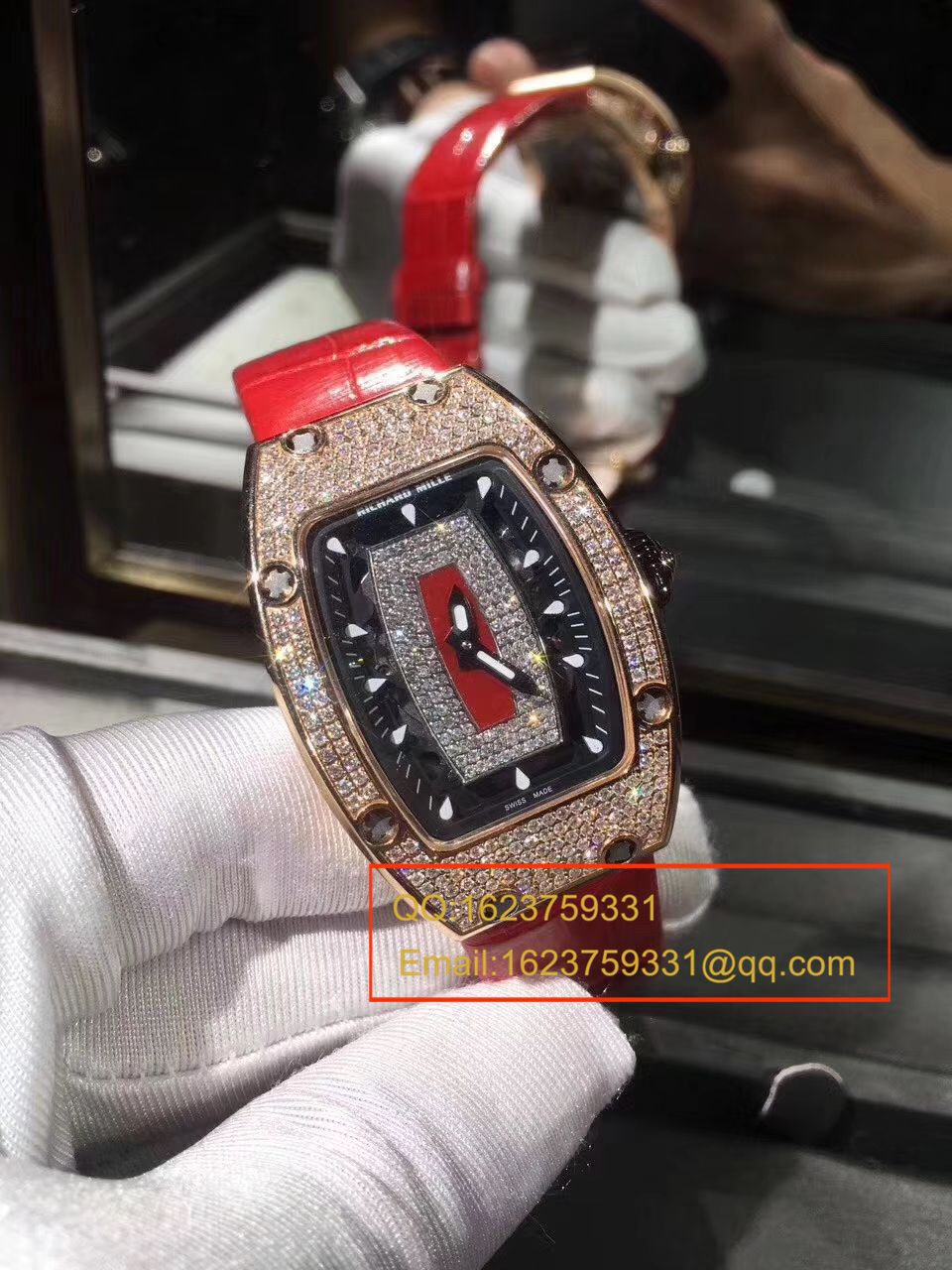 RICHARD MILLE高仿手表 RICHARD MILLE 女士系列RM07-01镶钻 wrist watch  / RM007T