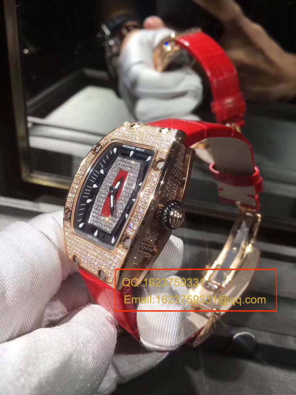 RICHARD MILLE高仿手表 RICHARD MILLE 女士系列RM07-01镶钻 wrist watch  / RM007T