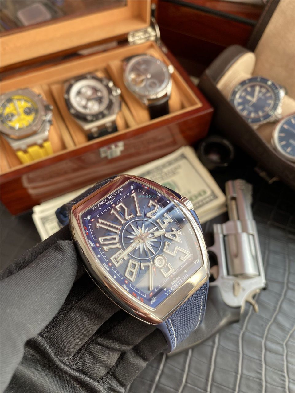  Video analysis ZF Factory Franck Muller复刻高仿手表蓝游艇V 45 SC DT YACHTING wrist watch  / FL073