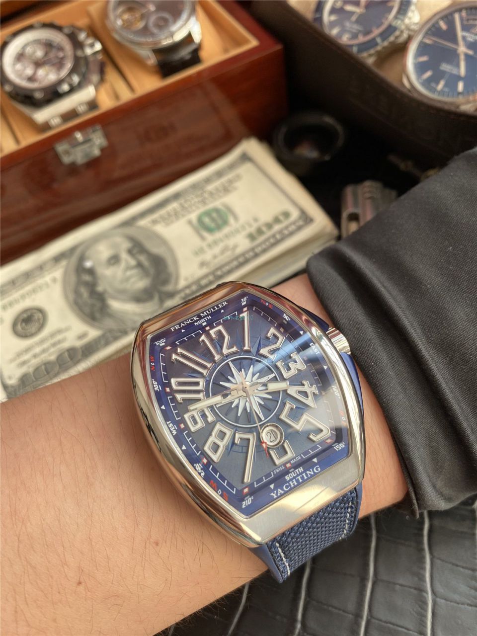 ZF Factory 复刻高仿 Franck Muller MEN'S COLLECTION系列V 45 SC DT YACHTING wrist watch  / FL068