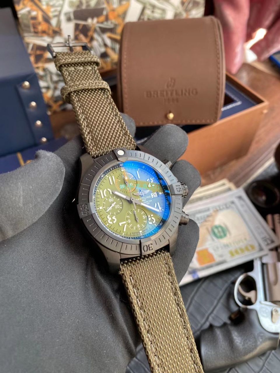 原单真瑞士ETA7750 Breitling 复仇者夜间任务计时 wrist watch 45系列V13317101L1X1 wrist watch  / BL169