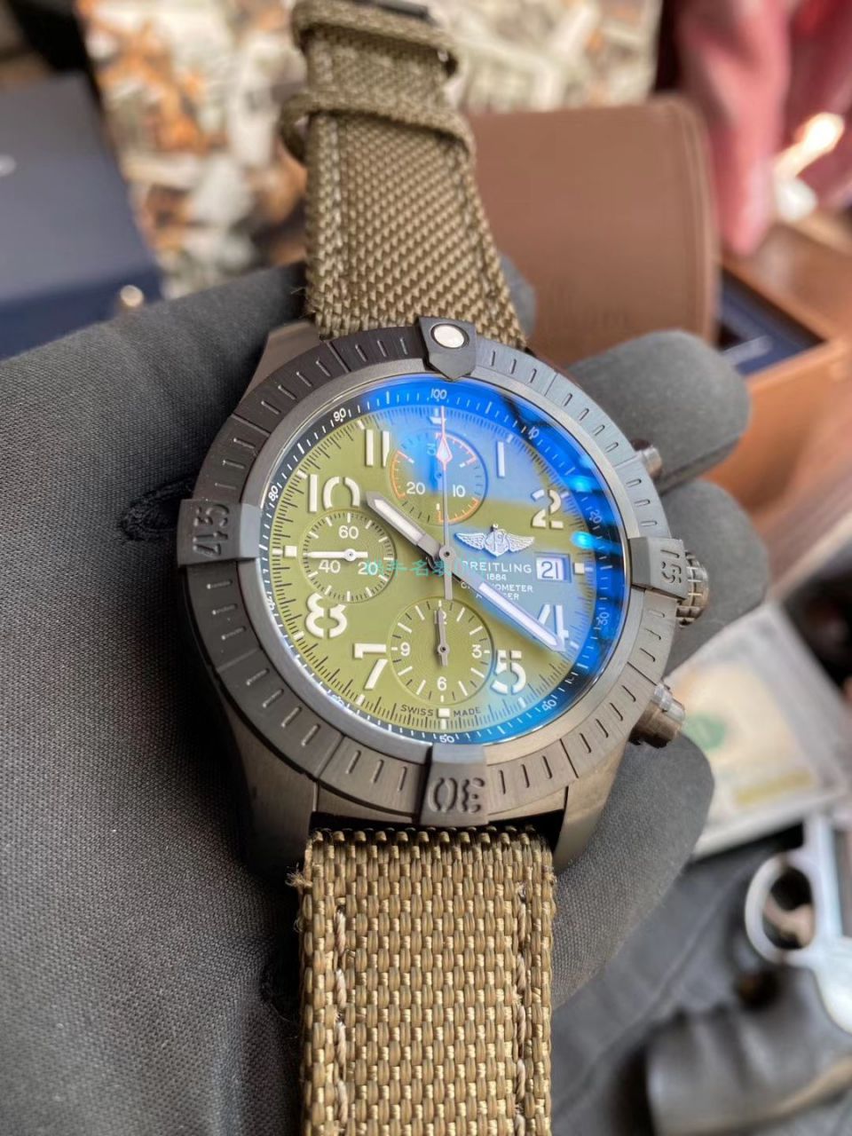 原单真瑞士ETA7750 Breitling 复仇者夜间任务计时 wrist watch 45系列V13317101L1X1 wrist watch  / BL169