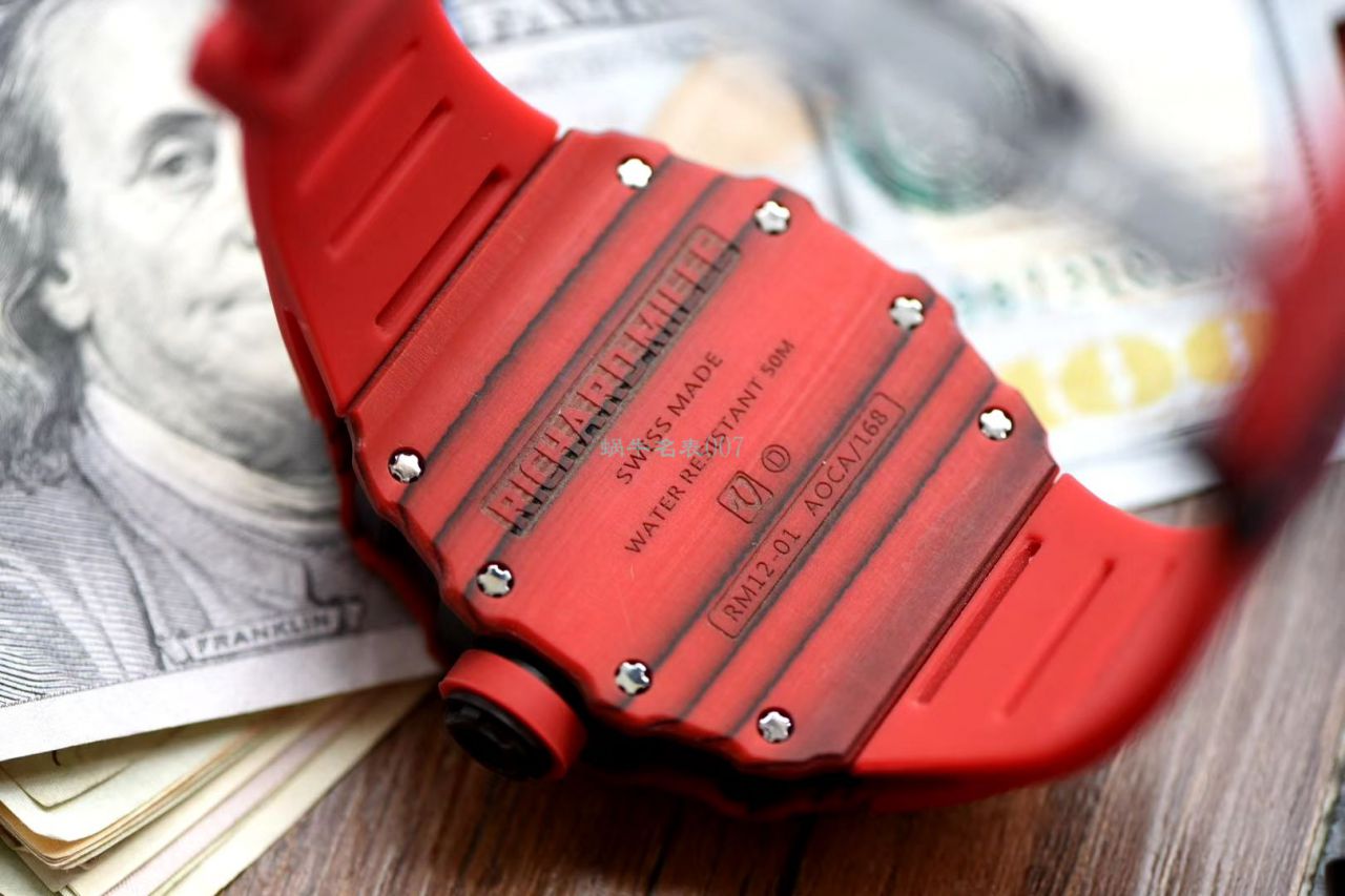 copy customized 版NTPT carbon fiber 复刻高仿手表 RICHARD MILLE RM12-01 Tourbillon  wrist watch   / RM12-01HONG