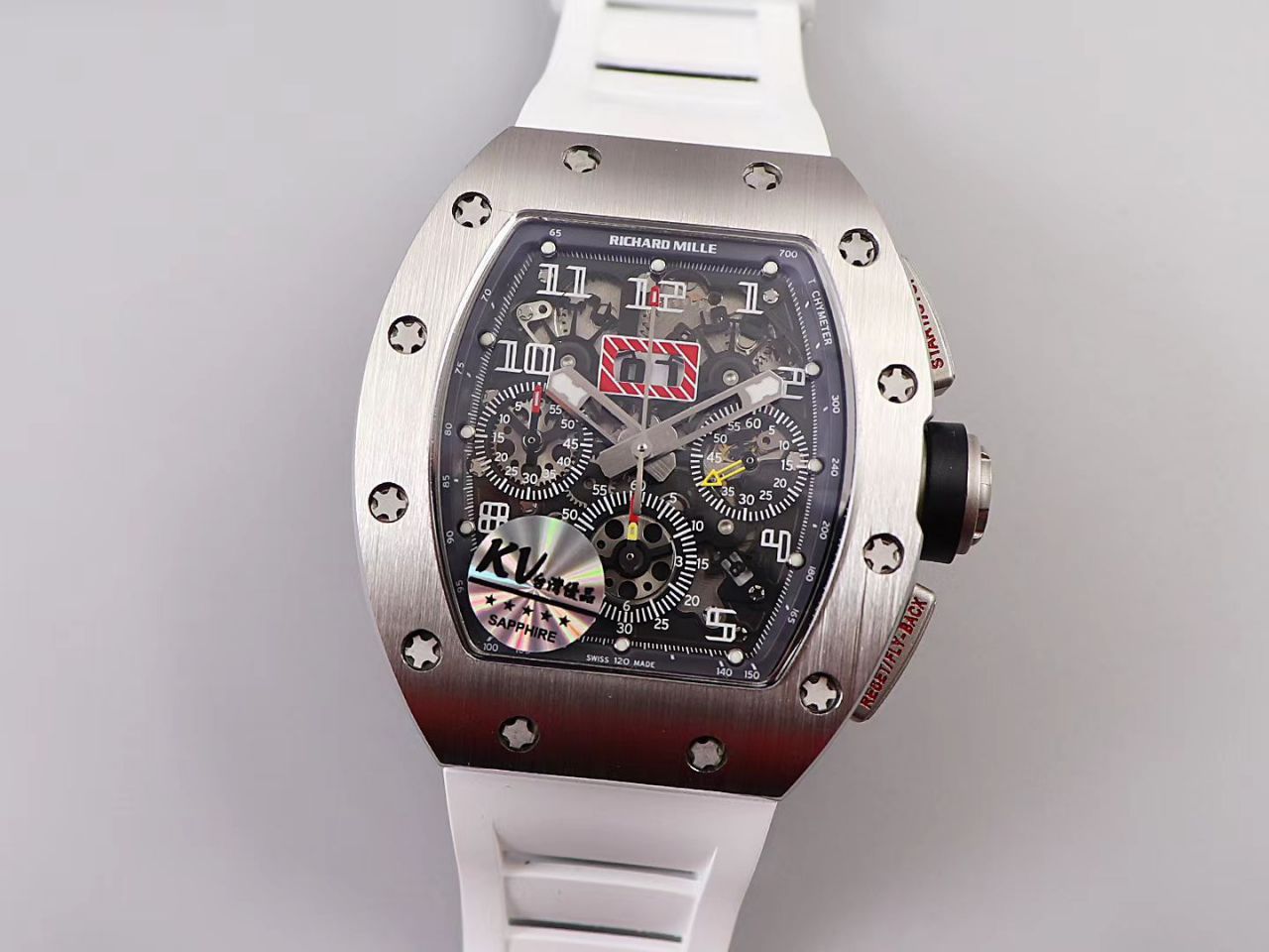 KV Factory 全新RICHARD MILLE复刻理查德米尔RM 11-03钛钢款 wrist watch  / KV01103H