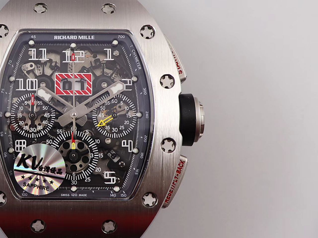 KV Factory 全新RICHARD MILLE复刻理查德米尔RM 11-03钛钢款 wrist watch  / KV01103H