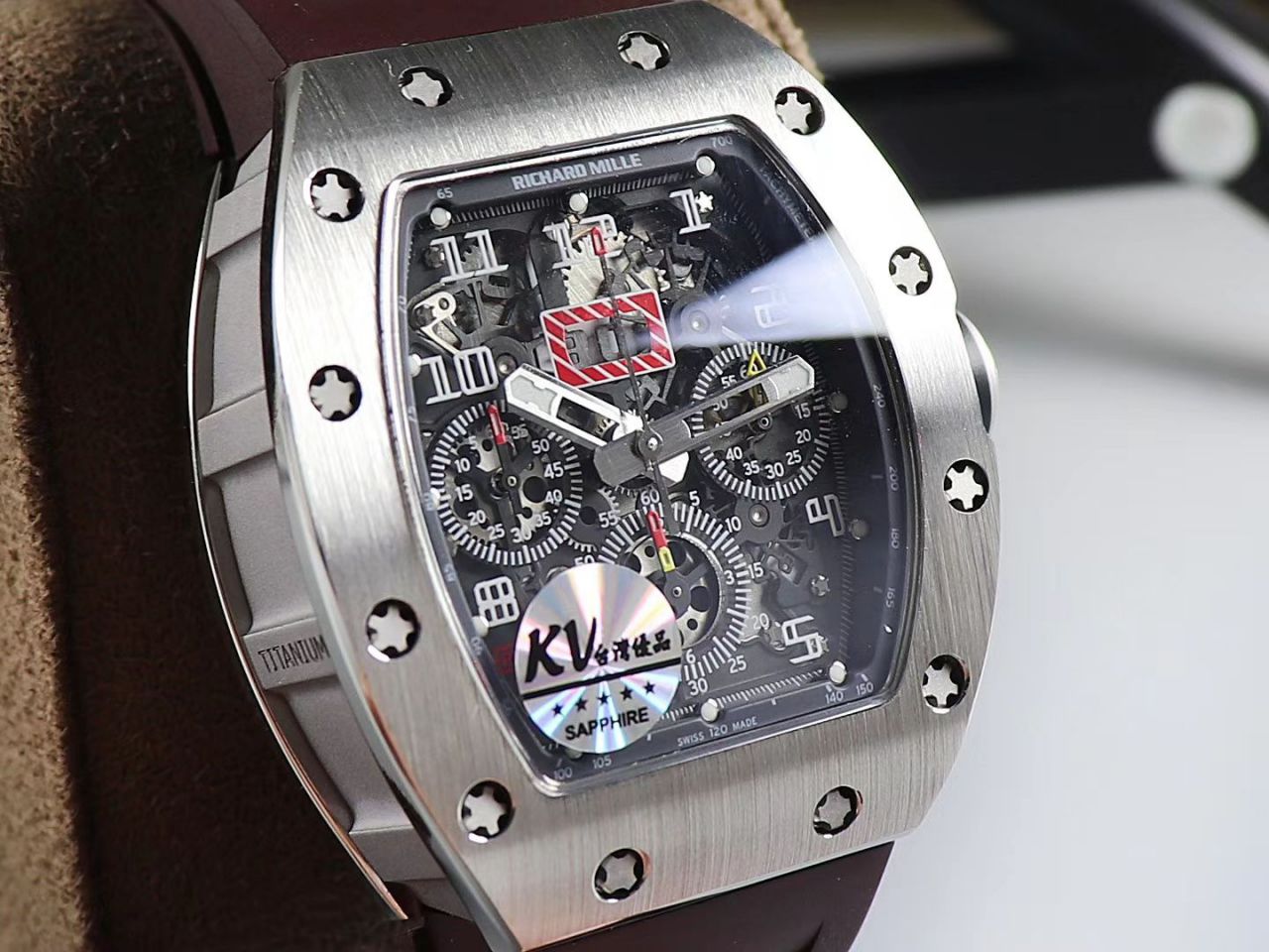 KV Factory 全新RICHARD MILLE复刻理查德米尔RM 11-03钛钢款 wrist watch  / KV01103H